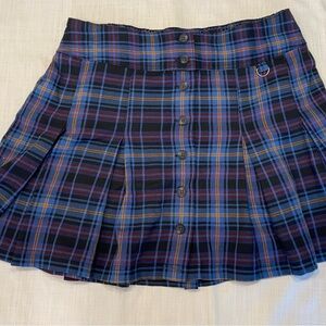 Plaid Button-Up Women's Skirt